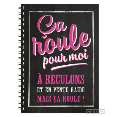 Carnet spirale A5 Ca roule pour mois Notebook