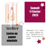 ATELIER Samedi 11 Février 2023 - Lustre en papier népalais - Montauban
