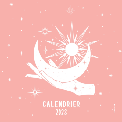 Calendrier mural 2023 Jolane Jly 12 Illustrations Zodiaque 30X30 cm Blue Art Editions