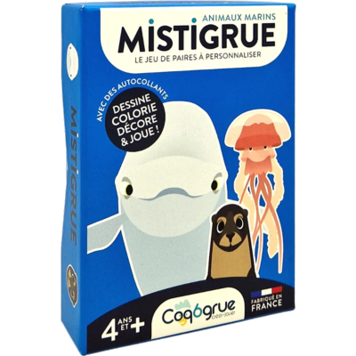 Jeu de Mistigri à personnaliser Mistigrue  Animaux Marins Coq6grue