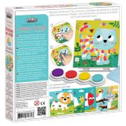 Coffret Peinture aux Doigts 6 Tableaux Animaux 3 ans Crealign