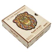 Puzzle en Bois Lion Majestueux 120 pièces 28x24 cm S Coffret Bois Creatif Wood