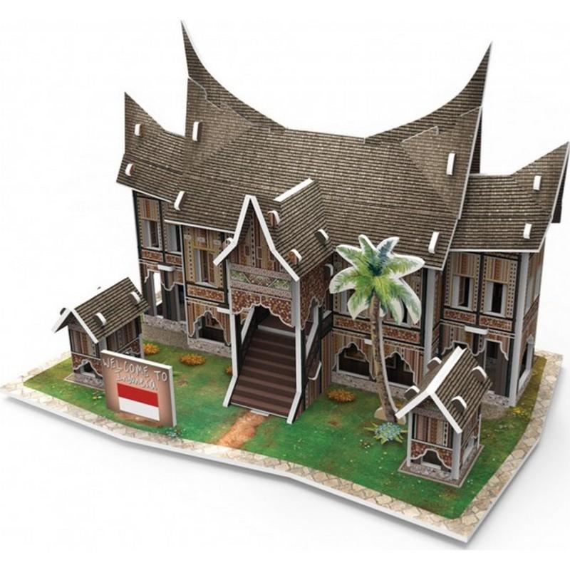 Maquette Maison d'Indonésie Résidence traditionnelle en Carton