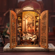 Kit Maquette Book Nook Bookshop Memories 17x12x10 cm Librairie 3D avec Vitre anti-poussière Cutebee