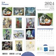 Calendrier mural 2024 Pablo Picasso 12 illustrations 16 mois 30X30 cm