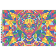 Kit Coloriage Mystère Exotic Mandala 12 Marqueurs Acrylique Graph'It Go et 8 Cartes