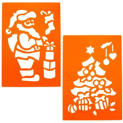 Pochoirs Géants 2 formes Père-Noël et Sapin 23x33cm Graine Créative