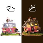 Kit Maquette 3D Caravane à fabriquer Happy Camper 20 cm