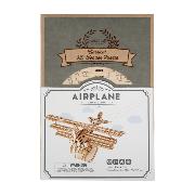 Maquette Bois Avion Triplan 21cm Puzzle 3D de 145 pièces