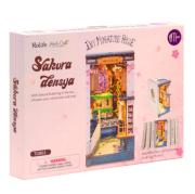 Kit Maquette Serre-livre Ruelle 3D miniature à fabriquer Sakura Densya 19x11x22 cm Bookshelf insert