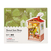 Kit Maquette Bois Ville miniature Boutique de Confitures Sweet Jam Shop 7.5x9x15 cm