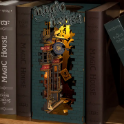 Kit Maquette Book Nook à fabriquer Magic House 18x10x25 cm TGB03 Serre-livres Ruelle 3D miniature
