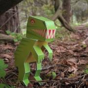 Paper Toys 2 Dinosaures T-Rex 16 et 22 cm Jouets en papier Pukaca