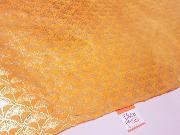 Papier népalais Lokta Tsuru Ocre jaune motif Grues Or Feuille 50x75 cm