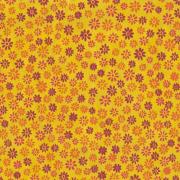Papier Népalais Lokta Paquerette Jaune Motif Fleur Rose Feuille 50x75 cm