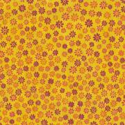 Papier Népalais Lokta Paquerette Jaune Motif Fleur Rose Feuille 50x75 cm