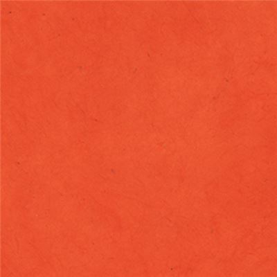 Papier népalais uni couleur Orange Vif Feuille 50x75 cm Lokta Fait-main