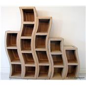 Patron de meuble en carton - Etagère en carton Hondule Petite