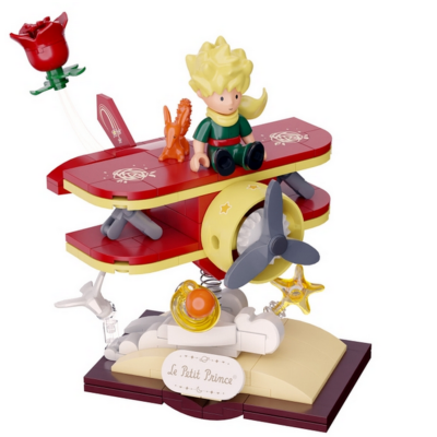 Briques de construction Le Petit Prince Avion rouge  H 14 cm Starry Ride Plane Pantasy