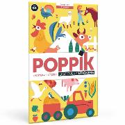 Poster Géant Découverte La Ferme 58 Stickers 3 à 6 ans Poppik