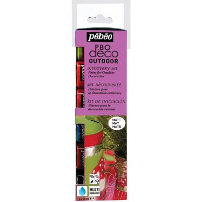 Set Peinture Décorative Mate Extérieur 6x20 ml Pébéo Déco