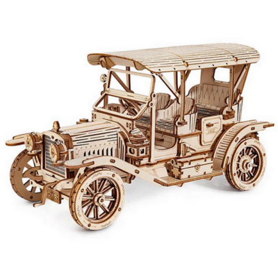 Maquette Bois Voiture Ancienne 19cm Puzzle 3D de 298 pièces MC801 Rokr