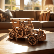 Maquette Bois Voiture Ancienne 19cm Puzzle 3D de 298 pièces MC801 Rokr