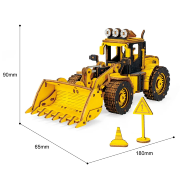 Maquette Engin Chantier Bulldozer 18cm Puzzle 3D 211 pièces TG509K Rokr