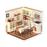 Kit Maquette Super Creator Salle à manger DW015B Warm Dining Room 150 pièces Rolife