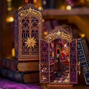 Kit Maquette Book Nook à fabriquer Coin Magique 22x12x27cm TGB14 Serre-livres Magic Fantasy Corner 3D miniature Rolife