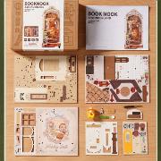 Kit Maquette Book Nook à fabriquer Café des fêtes TGB15 Serre-livres Holiday Café 3D miniature Rolife