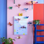 Libellule bleue en carton Saphire 17 cm Décoration 3D Studioroof