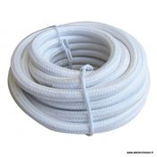 Cable électrique rond tissu blanc 4 mètres