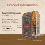 Kit Maquette Book Nook Musée Espace -temps 26.3x9.8x19 cm TQ133 Serre-livres Spacetime Museum Miniature 3D