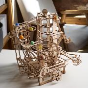 Ugears Maquette en bois Circuit à billes Spirale 29cm 266 pièces 10 billes