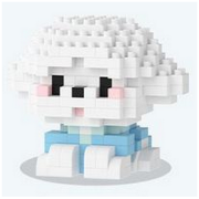 Mini-briques Petit Chien Blanc Frisé Bleu 6.8x5.2x5.4cm 226 pièces  K215 Pet Day Mini Blocs de construction Mekansm