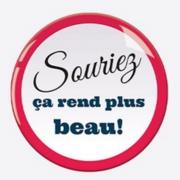 Magnet rond 75mm Souriez Ca rend plus Beau Dodo&Cath