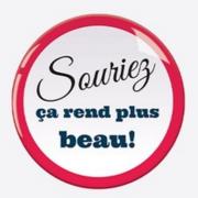 Magnet rond 75mm Souriez Ca rend plus Beau Dodo&Cath