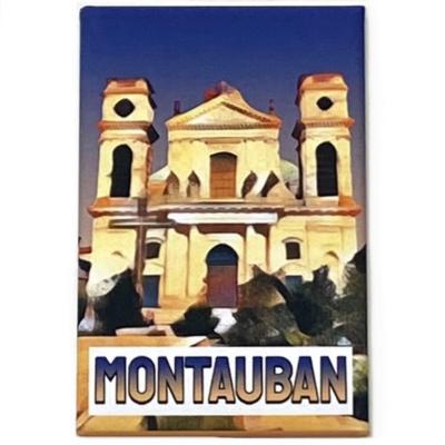 Magnet Montauban Cathédrale Aimant Rectangle 45x68 mm Collection 1 Hélidée