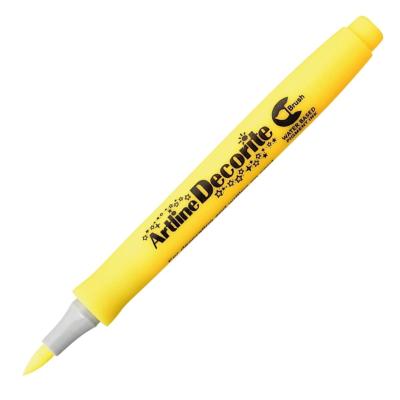 Marqueur Brush Jaune Artline Decorite Pointe Pinceau