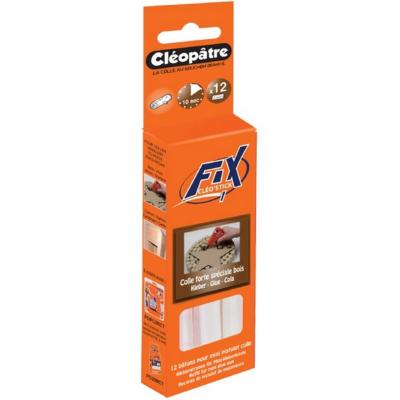 Recharge 12 Bâtons colle forte Bois thermofusible Ø7mm Cléo'Stick Fix Cléopâtre