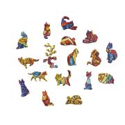 Puzzle en Bois Lion Majestueux 120 pièces 28x24 cm S Coffret Bois Creatif Wood