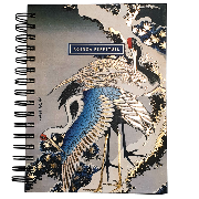 Agenda perpétuel Grues Japonaises Spirale 230p 17.5x21.5 cm Semainier Ed Desastre
