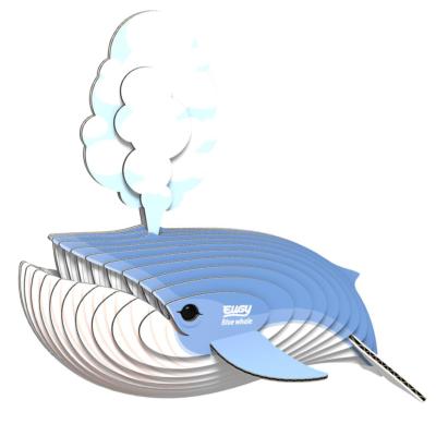 Mini-maquette Eugy Baleine bleue 9.3cm à construire en Carton 3D