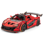 Maquette mécanique en bois Voiture de Course Rouge 237 pièces 21×9×6cm Puzzle 3D Ewa Eco Wood Art