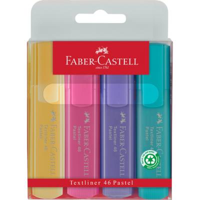 Pochette 4 Feutres Surligneurs Pastel Pointe biseau Textliner Faber Castel