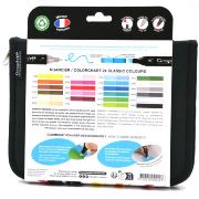 Feutres Graph'It 24 couleurs Classic Marqueurs à Alcool Double-Pointe Biseau et Fine