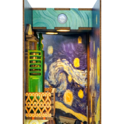 Kit Maquette Book Nook à fabriquer Van Gogh 18x8x24.5 cm HTQ113 Vincent's World Miniature 3D