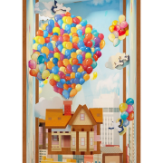 Kit Maquette Book Nook La-Haut Maison Ballons 18x8x24.5 cm HTQ126 Serre-livres Travel with the Wind Miniature 3D