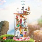 Kit Maison miniature Bloomy House Maquette tube à fabriquer H 18 cm DS002